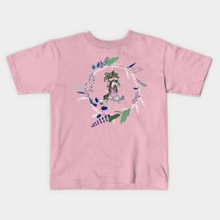 Radsh girl in plant cirkul Kids T-Shirt